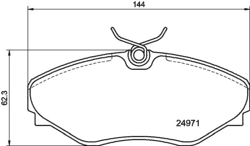 HELLA Bremsbelagsatz, Scheibenbremse 8DB 355 020-731