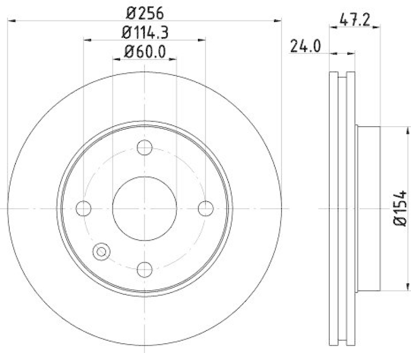 2x HELLA Bremsscheibe 8DD 355 111-351