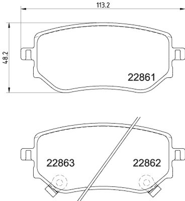 HELLA Bremsbelagsatz, Scheibenbremse 8DB 355 037-951