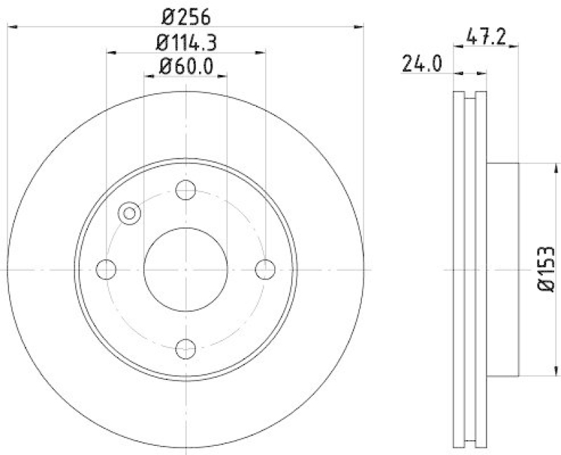 2x HELLA Bremsscheibe 8DD 355 111-361