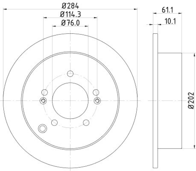2x HELLA Bremsscheibe 8DD 355 111-421