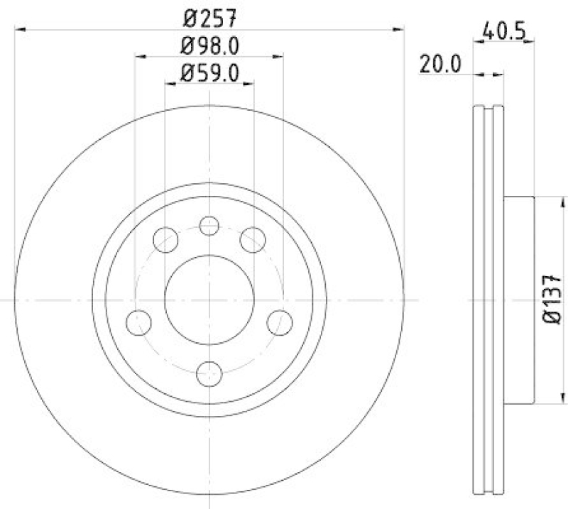 2x HELLA Bremsscheibe PRO High Carbon 8DD 355 127-341