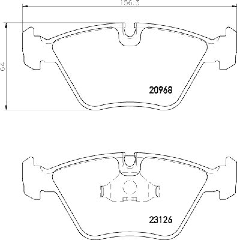 HELLA Bremsbelagsatz, Scheibenbremse 8DB 355 008-971