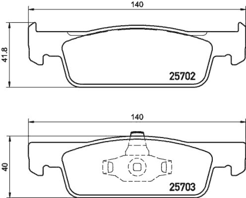 HELLA Bremsbelagsatz, Scheibenbremse 8DB 355 020-801