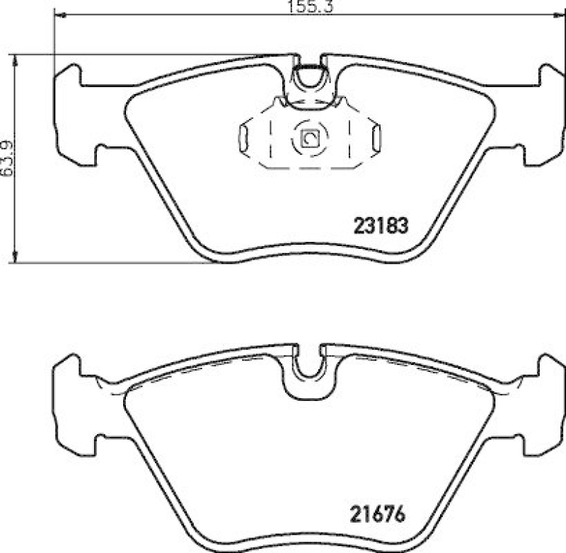 HELLA Bremsbelagsatz, Scheibenbremse 8DB 355 009-001