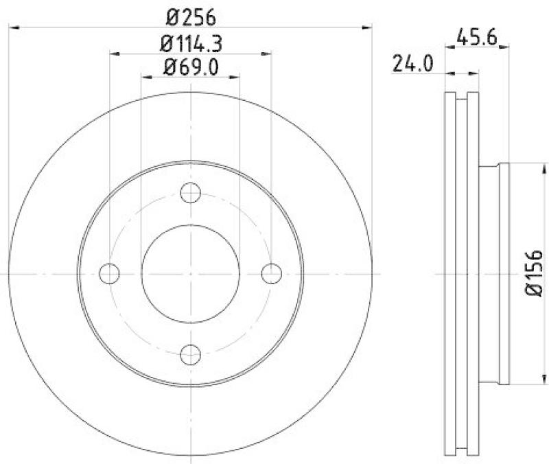 2x HELLA Bremsscheibe PRO 8DD 355 111-511