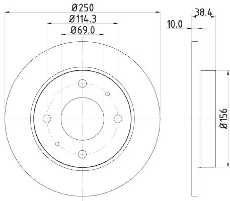 2x HELLA Bremsscheibe PRO 8DD 355 111-531