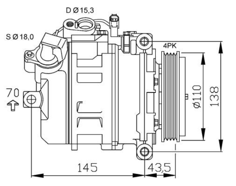 NRF Compressor, air conditioning EASY FIT