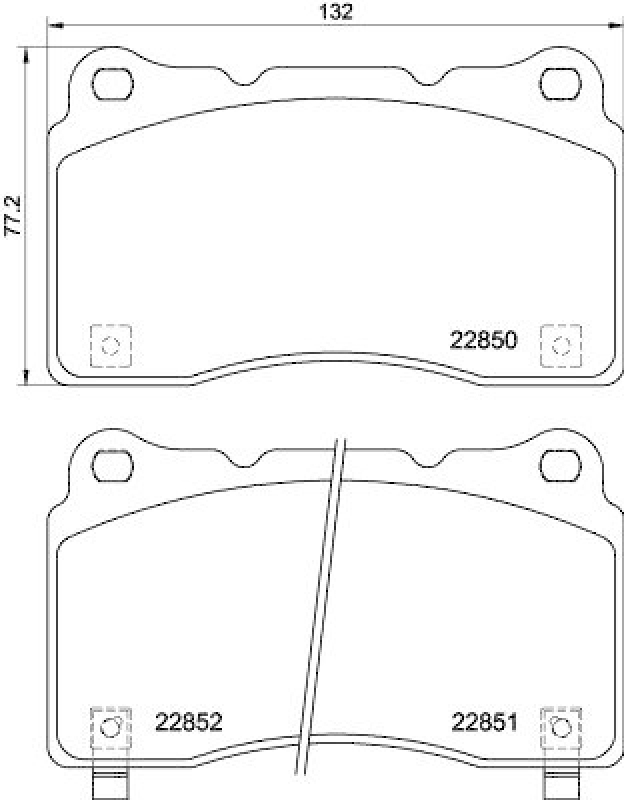 HELLA Bremsbelagsatz, Scheibenbremse 8DB 355 039-151