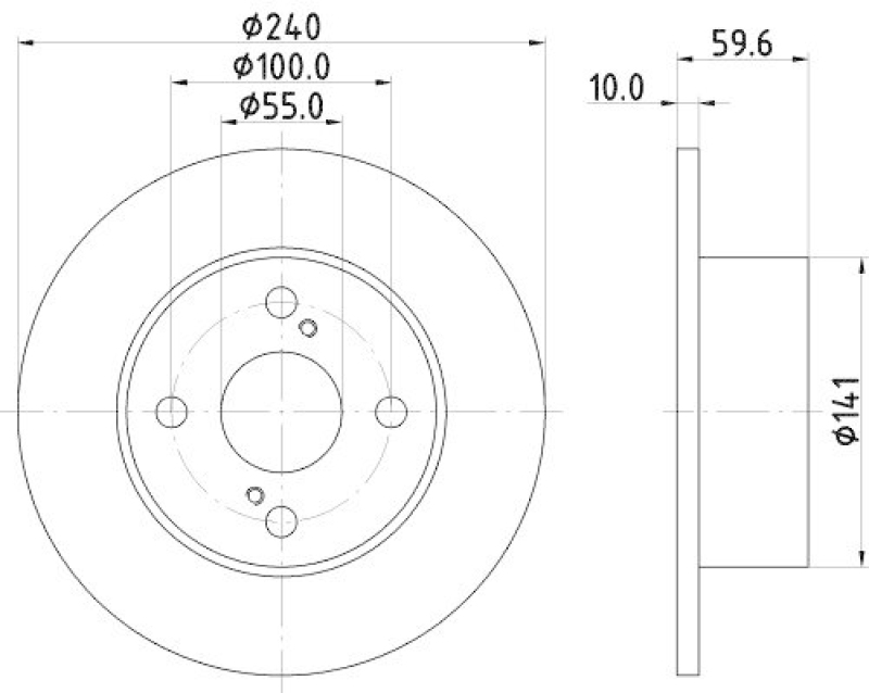 2x HELLA Bremsscheibe 8DD 355 111-711
