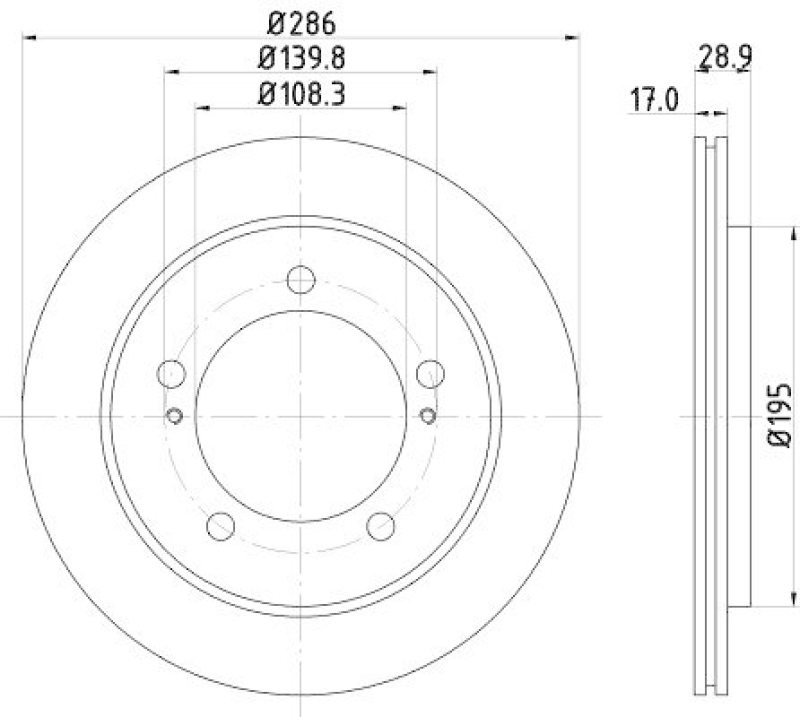 2x HELLA Bremsscheibe 8DD 355 111-791