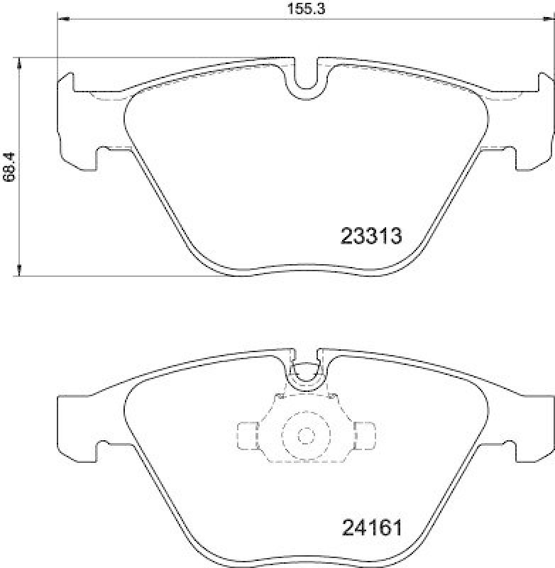 HELLA Bremsbelagsatz, Scheibenbremse 8DB 355 039-241