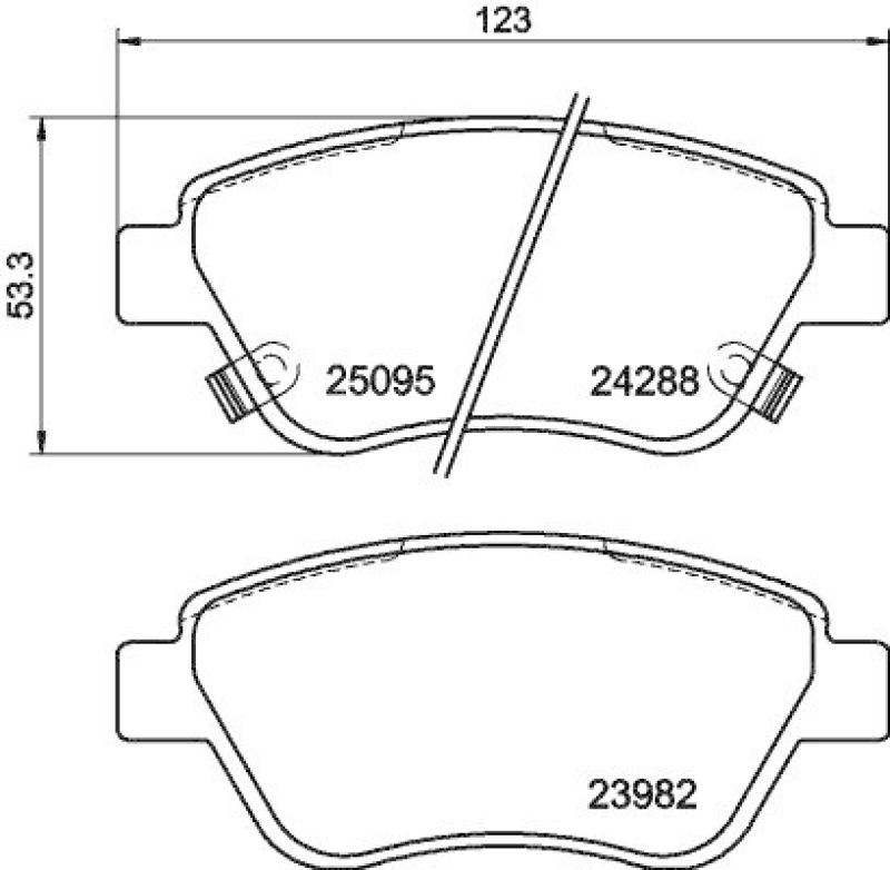 HELLA Bremsbelagsatz, Scheibenbremse 8DB 355 021-131