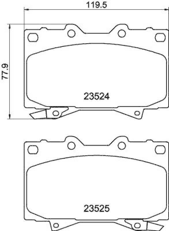 HELLA Bremsbelagsatz, Scheibenbremse 8DB 355 009-371