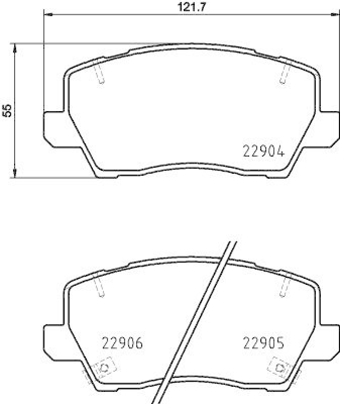 HELLA Bremsbelagsatz, Scheibenbremse 8DB 355 039-491