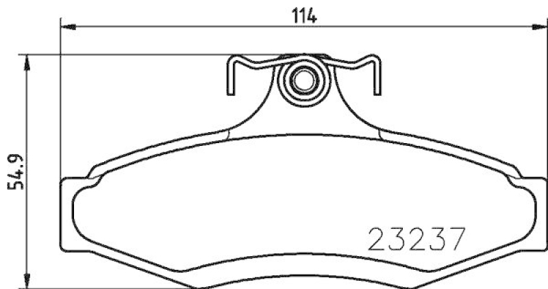 HELLA Bremsbelagsatz, Scheibenbremse 8DB 355 009-491