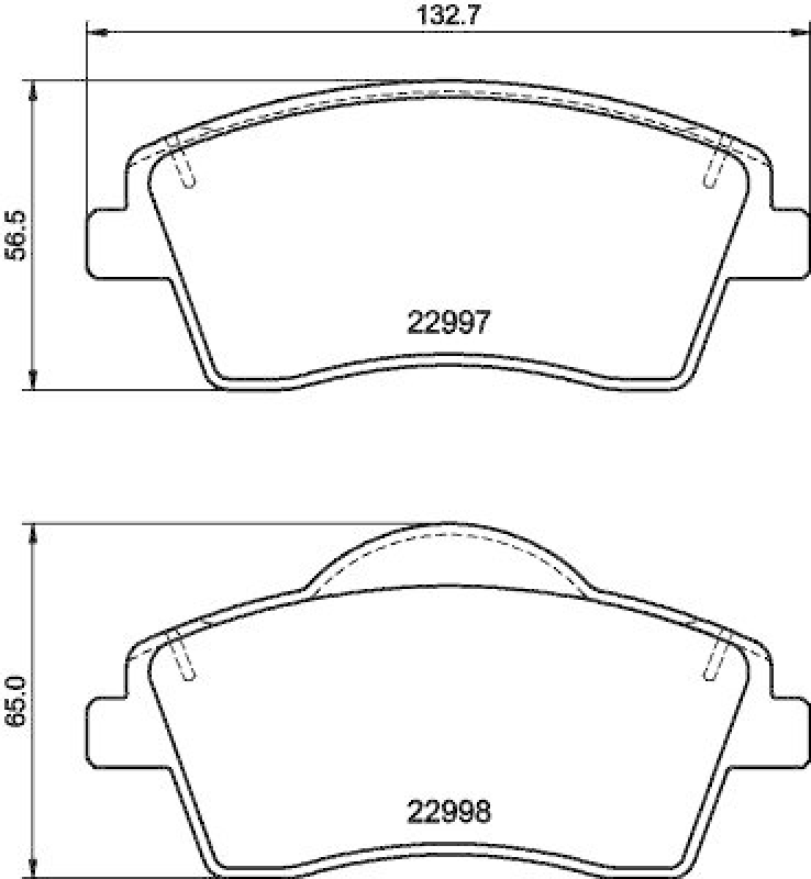 HELLA Bremsbelagsatz, Scheibenbremse 8DB 355 040-351