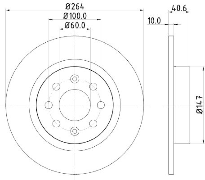 2x HELLA Bremsscheibe PRO 8DD 355 112-621