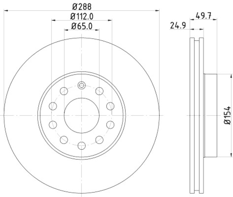 2x HELLA Bremsscheibe PRO High Carbon