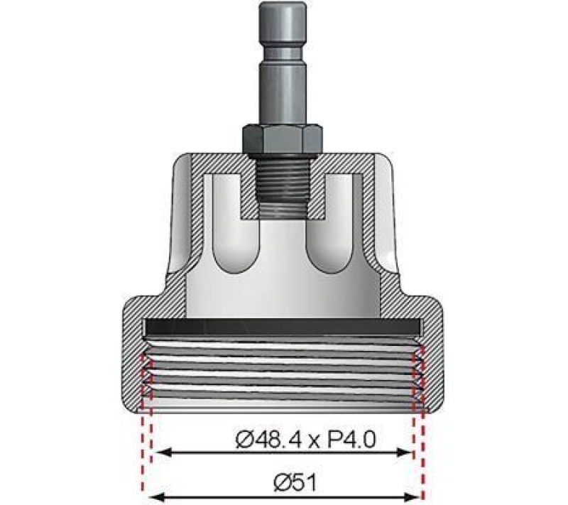 BGS Adapter, cooling system pressure test set