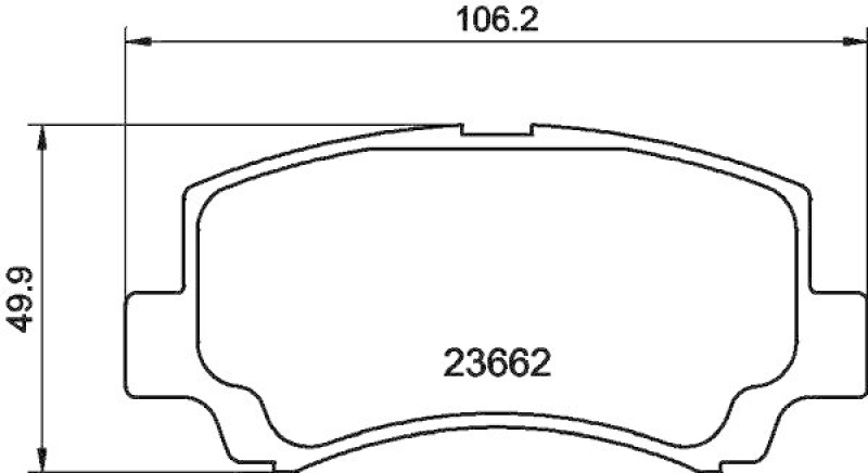 HELLA Bremsbelagsatz, Scheibenbremse 8DB 355 009-681