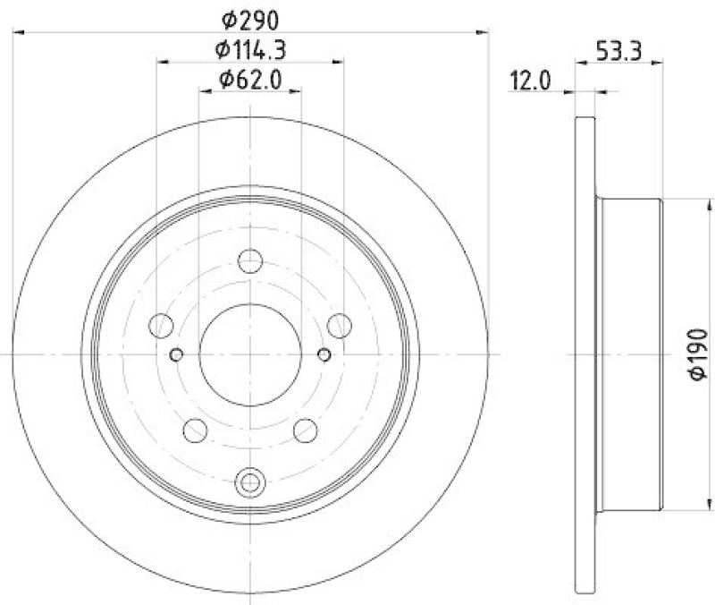 2x HELLA Bremsscheibe PRO 8DD 355 132-591