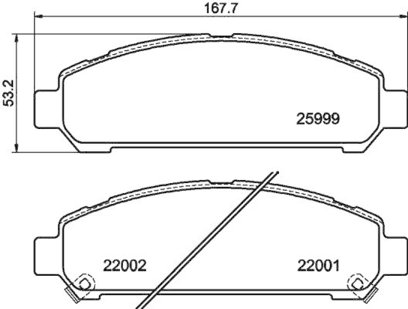 HELLA Bremsbelagsatz, Scheibenbremse 8DB 355 021-821