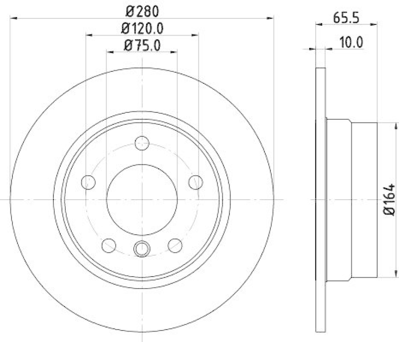 2x HELLA Bremsscheibe PRO High Carbon 8DD 355 128-351