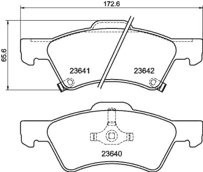 HELLA Bremsbelagsatz, Scheibenbremse 8DB 355 010-061