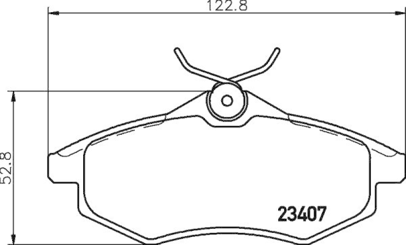 HELLA Bremsbelagsatz, Scheibenbremse 8DB 355 010-161