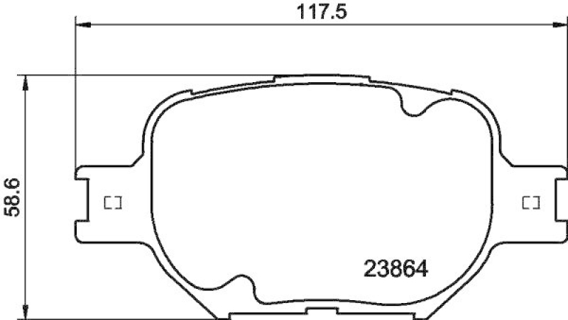 HELLA Bremsbelagsatz, Scheibenbremse 8DB 355 010-201