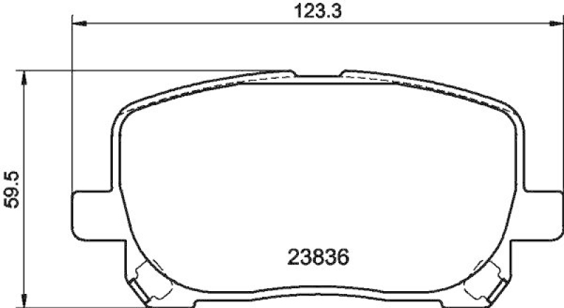 HELLA Bremsbelagsatz, Scheibenbremse 8DB 355 010-221