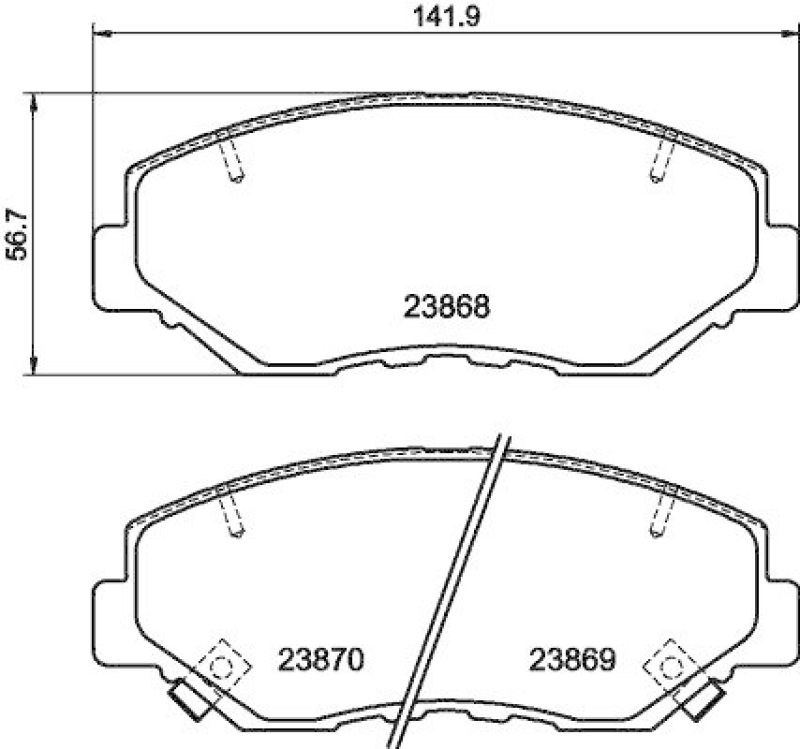 HELLA Bremsbelagsatz, Scheibenbremse 8DB 355 010-231