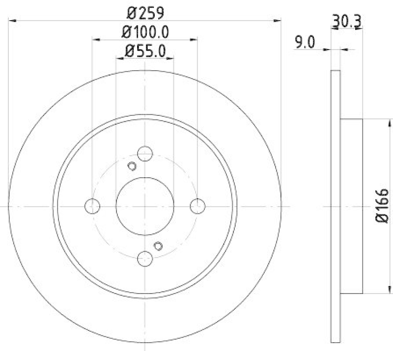 2x HELLA Bremsscheibe 8DD 355 113-601