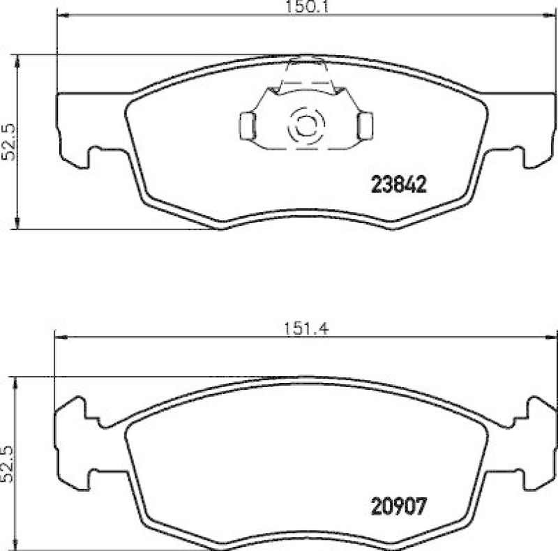 HELLA Bremsbelagsatz, Scheibenbremse 8DB 355 010-321