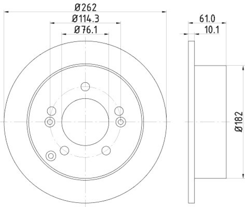 2x HELLA Bremsscheibe PRO 8DD 355 113-641
