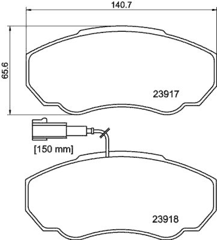 HELLA Bremsbelagsatz, Scheibenbremse 8DB 355 010-391