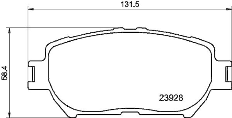 HELLA Bremsbelagsatz, Scheibenbremse 8DB 355 010-431
