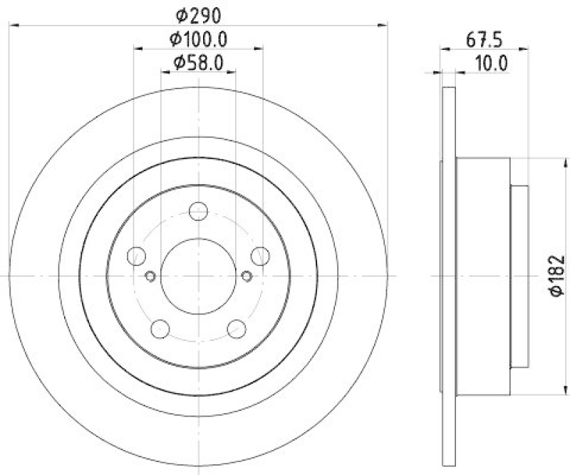 2x HELLA Bremsscheibe 8DD 355 113-791