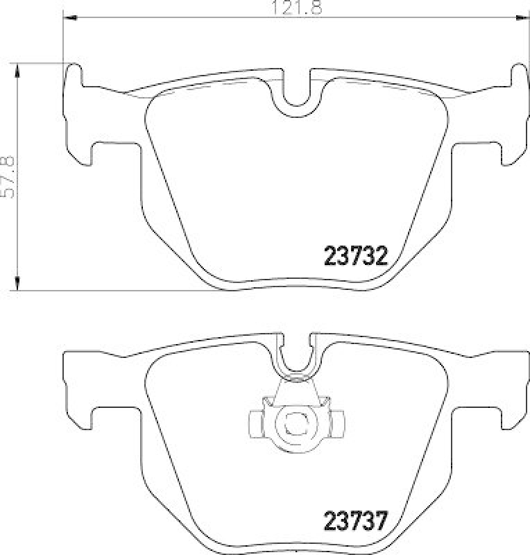 HELLA Bremsbelagsatz, Scheibenbremse 8DB 355 010-471