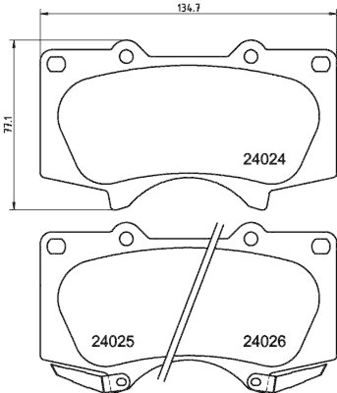 HELLA Bremsbelagsatz, Scheibenbremse 8DB 355 010-491