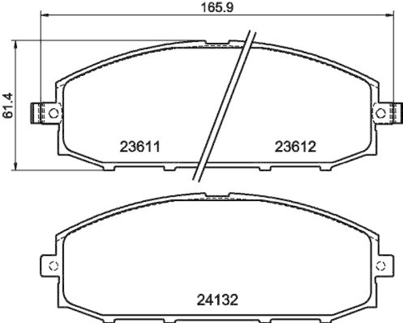 HELLA Bremsbelagsatz, Scheibenbremse 8DB 355 010-511
