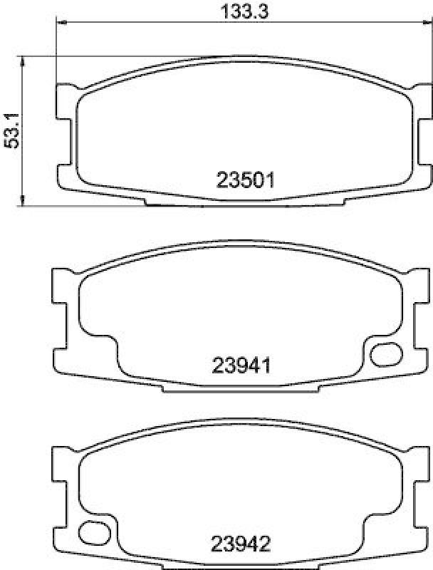 HELLA Bremsbelagsatz, Scheibenbremse 8DB 355 010-561