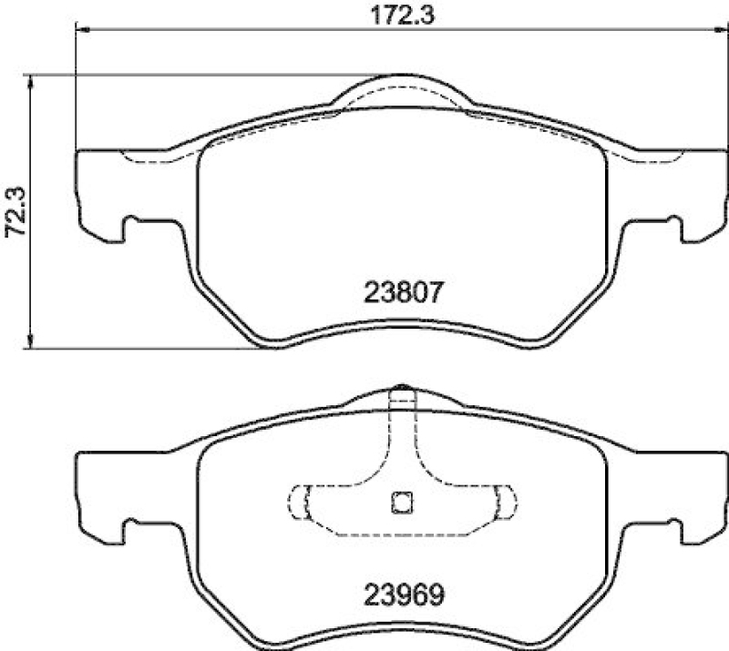 HELLA Bremsbelagsatz, Scheibenbremse 8DB 355 010-641