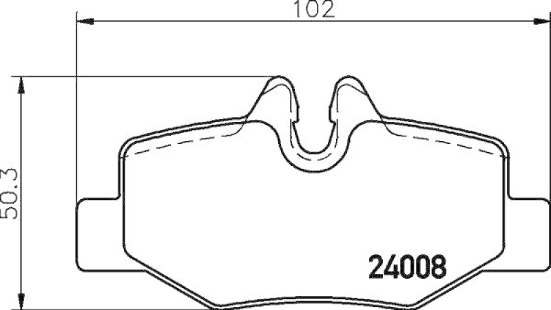 HELLA Bremsbelagsatz, Scheibenbremse 8DB 355 010-661