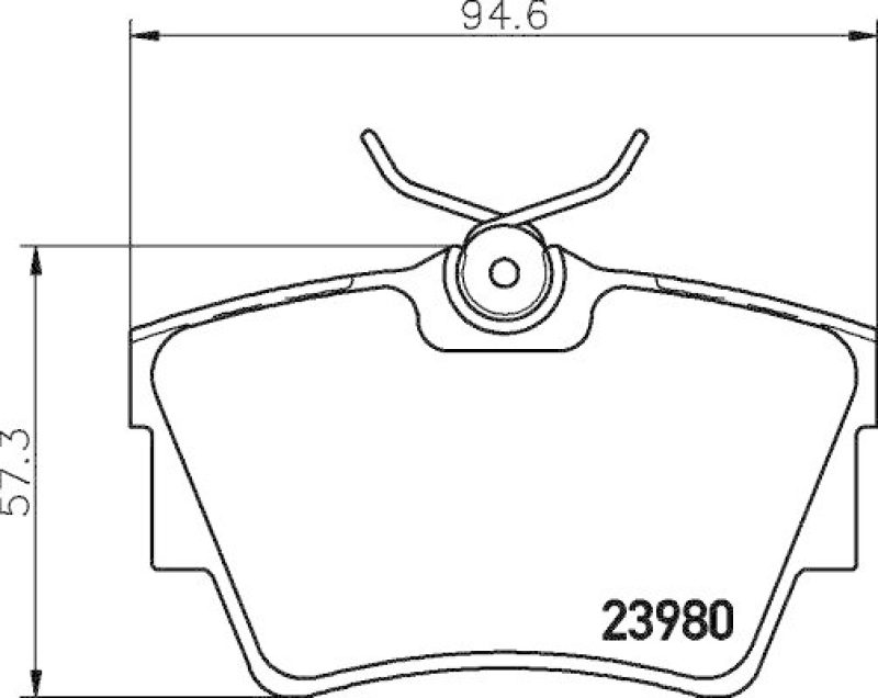 HELLA Bremsbelagsatz, Scheibenbremse 8DB 355 010-761