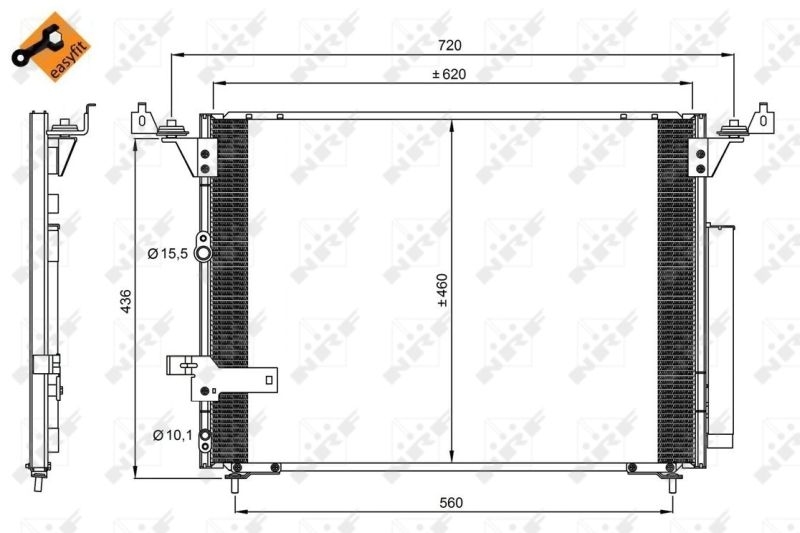 NRF Kondensator, Klimaanlage EASY FIT 350076