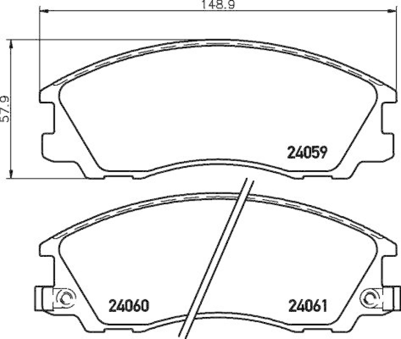 HELLA Bremsbelagsatz, Scheibenbremse 8DB 355 010-821