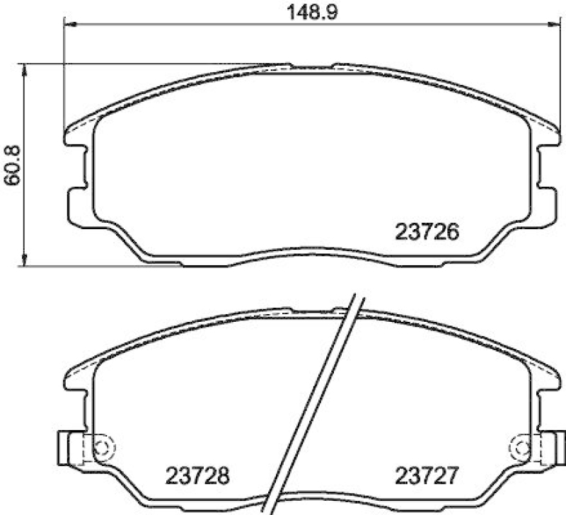 HELLA Bremsbelagsatz, Scheibenbremse 8DB 355 010-861