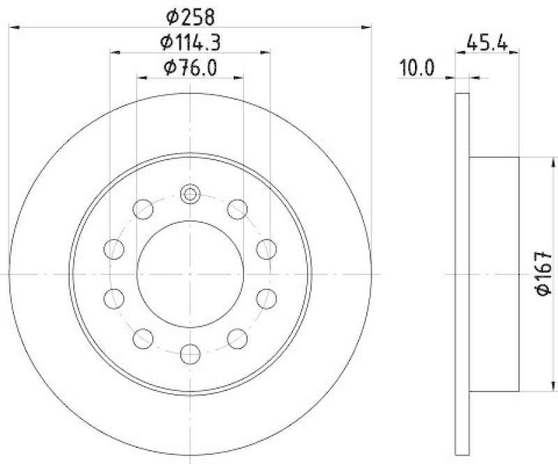 2x HELLA Bremsscheibe 8DD 355 114-531